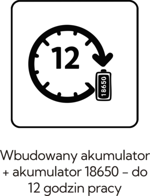 nocpix-pl-Wbudowany akumulator + akumulator 18650 - do 12 godzin pracy.webp
