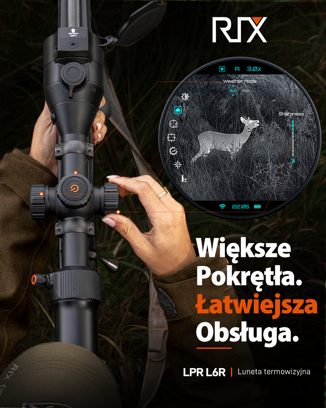 Luneta termowizyjna RIX LPR L6R + montaż powtarzalny Picatinny Posters_LPR_PL3